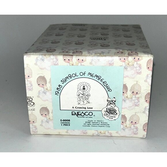 Precious Moments A Growing Love 1988 Membership Girl with Flower Pot Figurine - Picture 7 of 7